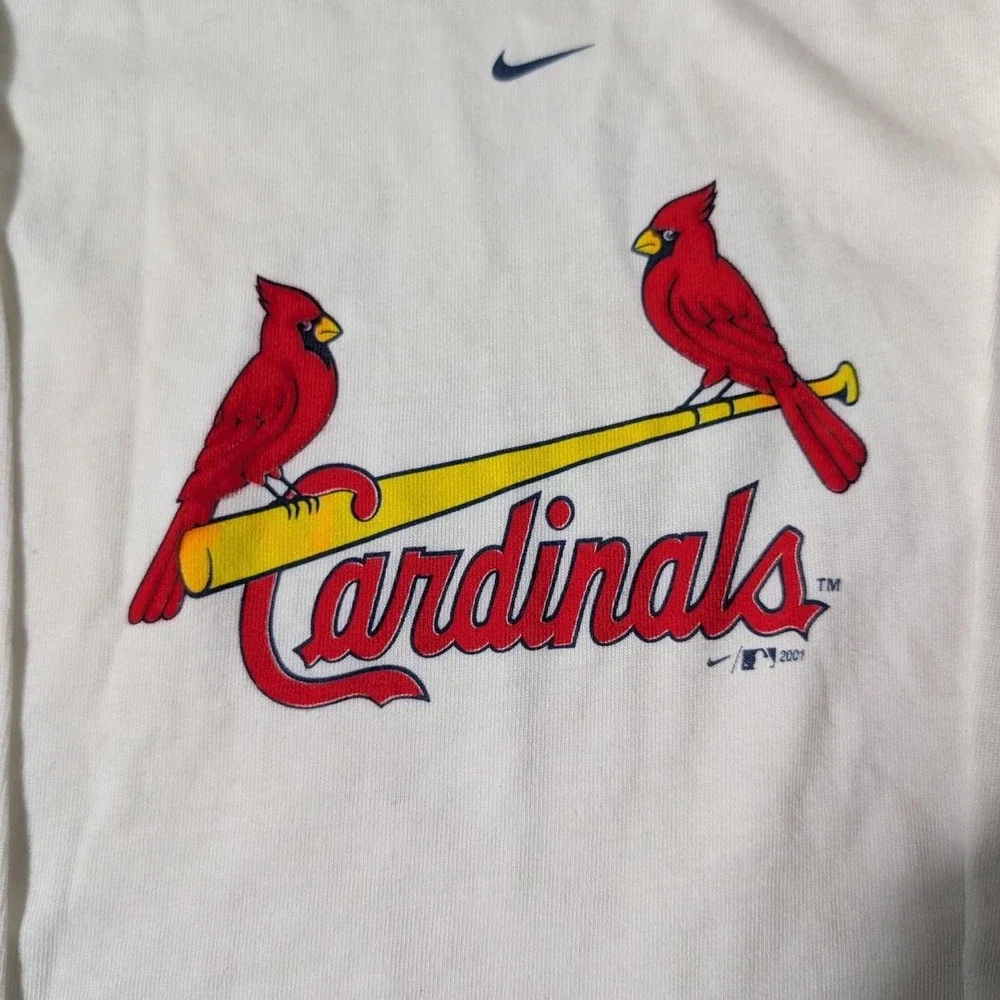 Nike St. Louis Cardinals white kids polyester & cotton shirt